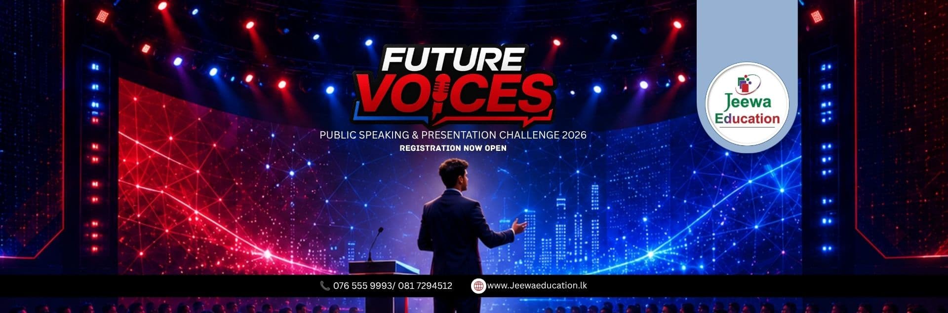Future Voices 2026 public speaking challenge poster