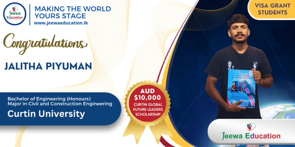 Congratulations Jalitha Piyuman — Curtin Global Future Leaders Scholarship